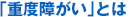 重度障がいの状態とは