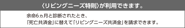 〈リビングニーズ特則〉が利用できます。